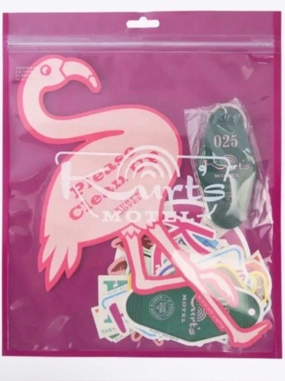 Kurt Geiger Pink Flamingo Sticker Pack in Magenta and Light Pink